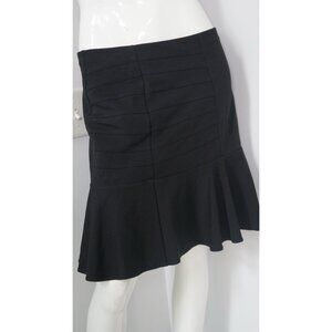 Ann Taylor Loft Black Pleated Skirt Size 4 Side Zip